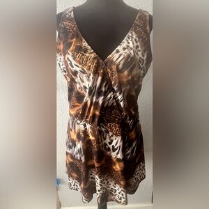 Shape FX Animal Print One Piece Swimsuit